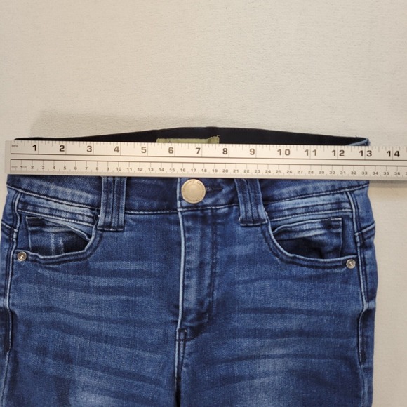 Democracy Jeans Womens 4 Blue Skinny Ab Technology Mid Rise Raw Edge Denim - Picture 9 of 11